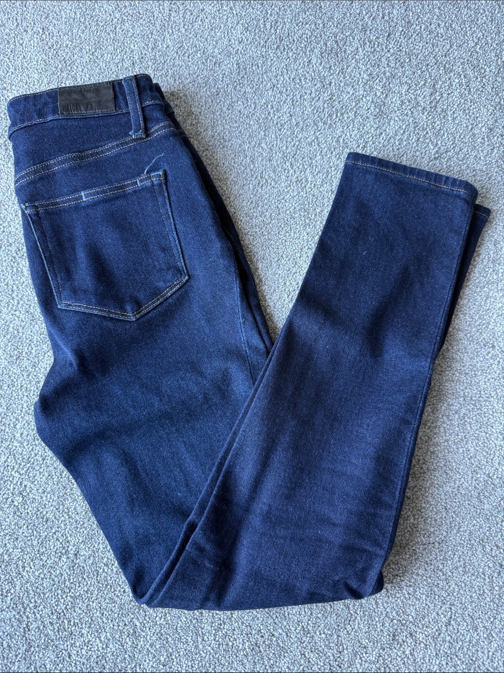 PAIGE Gemma Dark Blue High-Rise Skinny Jeans